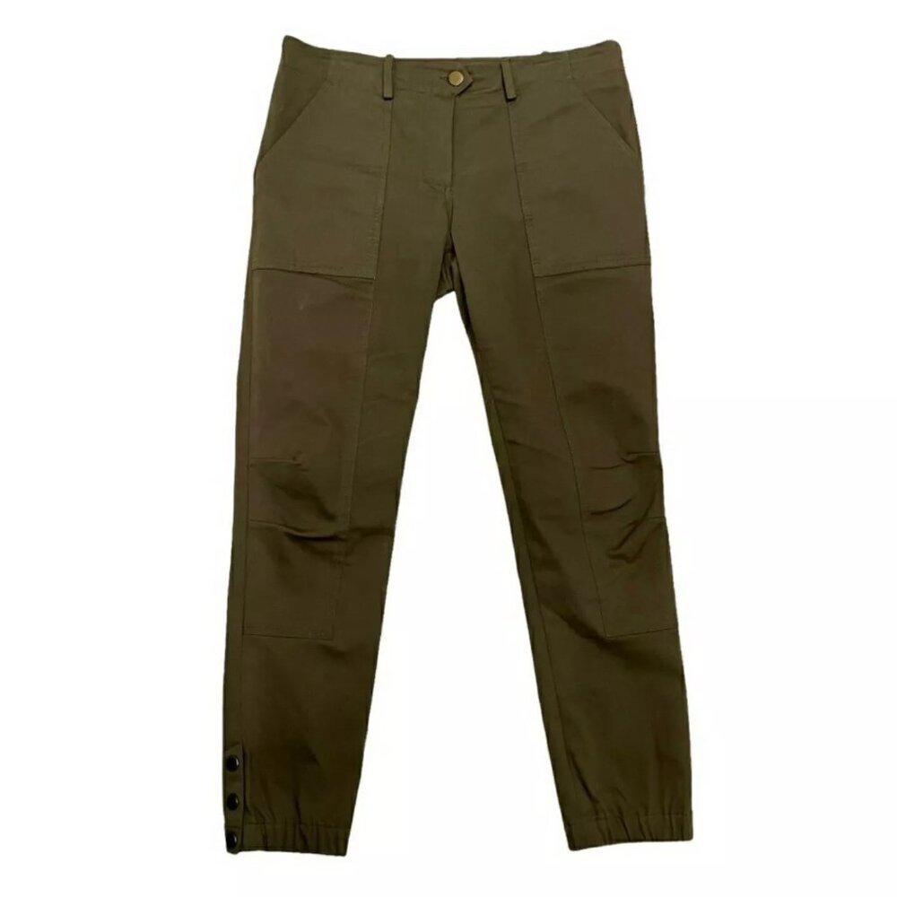 Veronica Beard Women's Army Green Field Cargo Pant, Crop, Size 12